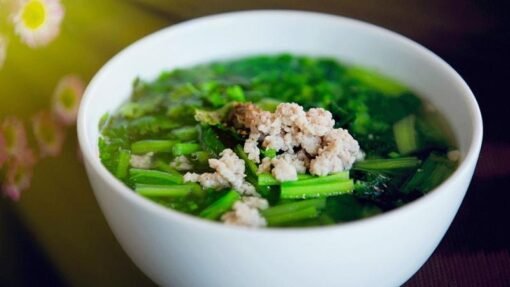 Canh cải thịt băm
