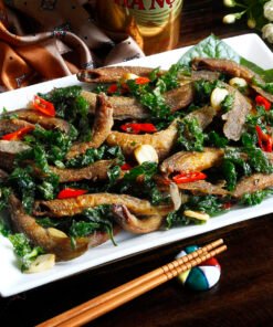 Trạch trấu chiên lá lốt