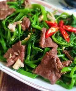 Trâu xào rau muống